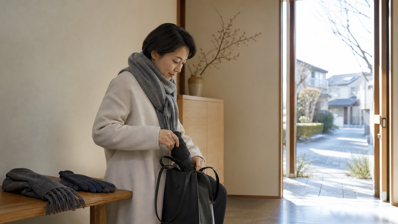 冬の日傘はおかしくない。必要な日に無理なく使おう